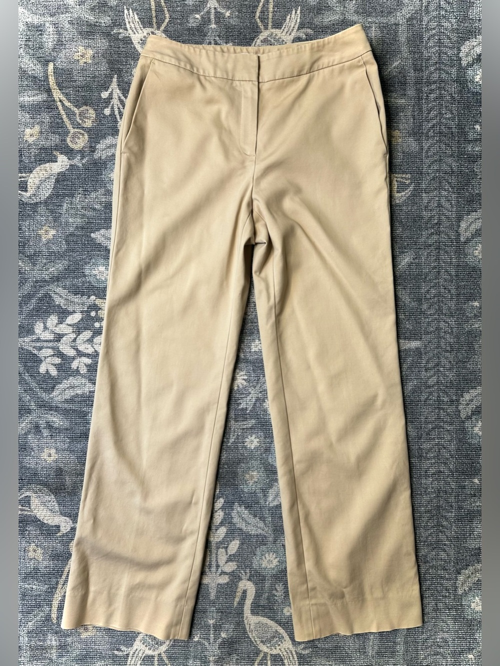 Talbots Neutral Beige Khaki Ankle Trousers Classic Stretch Office Pants Women 4